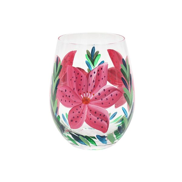 Hand Painted Lily Tumbler