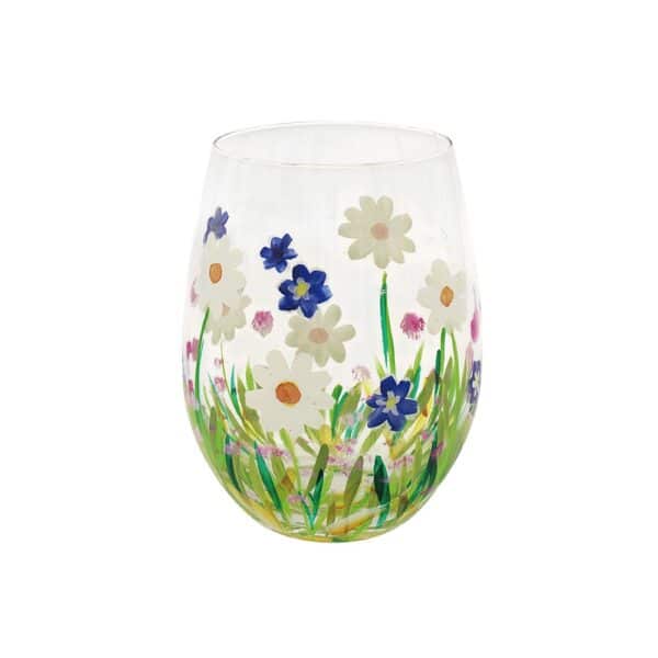 Hand Painted Daisies Tumbler