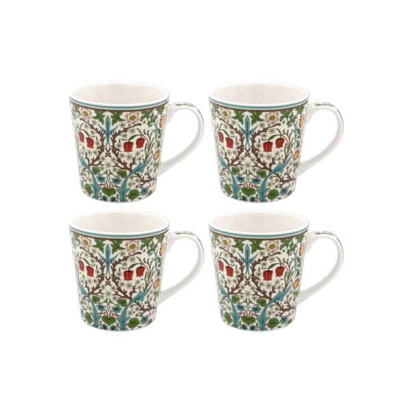 Fine China William Morris Blackthorn Mugs Set of 4