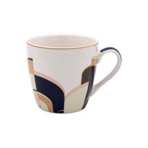 Fine China Art Deco Breakfast Mug