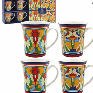 Art Deco Fantasy Set of 4 Mug Set