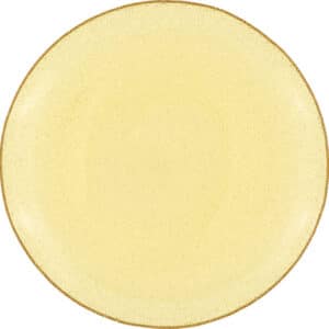 Large Handmade Glass Dinner Plate - Almond Shell