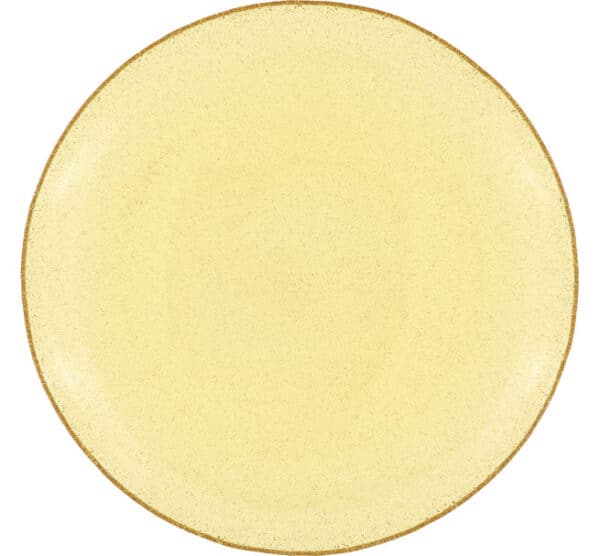 Large Handmade Glass Dinner Plate - Almond Shell