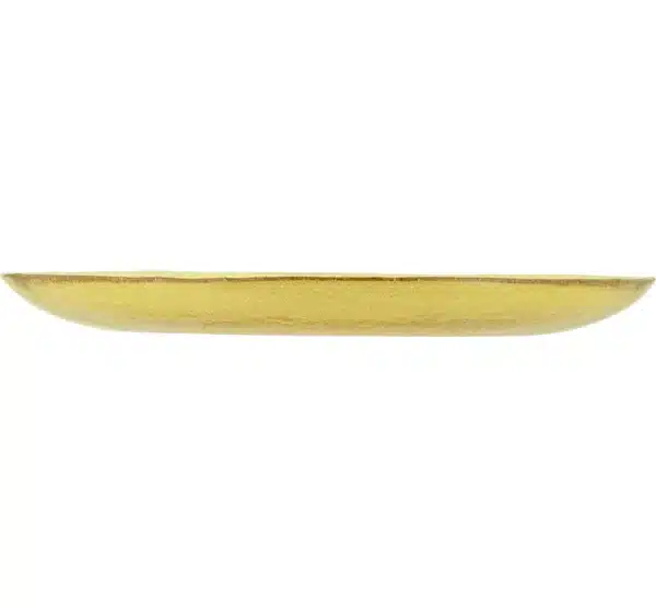 Large Handmade Glass Dinner Plate - Almond Shell - Image 2