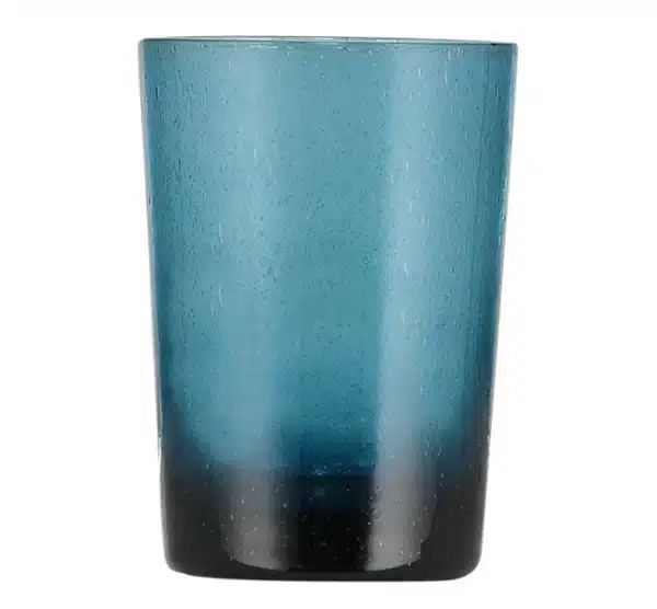 Mineral Blue Handmade Glass Tumbler
