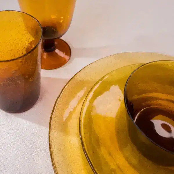 Almond Shell Handmade Glass Tumbler - Image 3