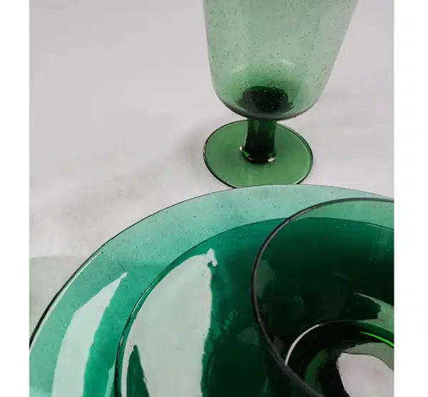 Large Handmade Glass Dinner Plate - Jade Green - Image 5