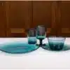 Small Handmade Glass Bowl - Mineral Blue - Image 4