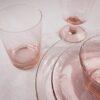 Large Handmade Glass Dinner Plate - Old Rose - Image 4