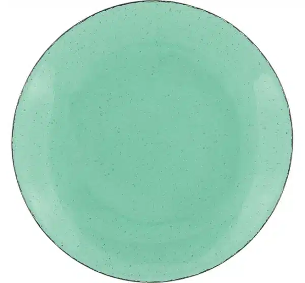 Large Handmade Glass Dinner Plate - Jade Green