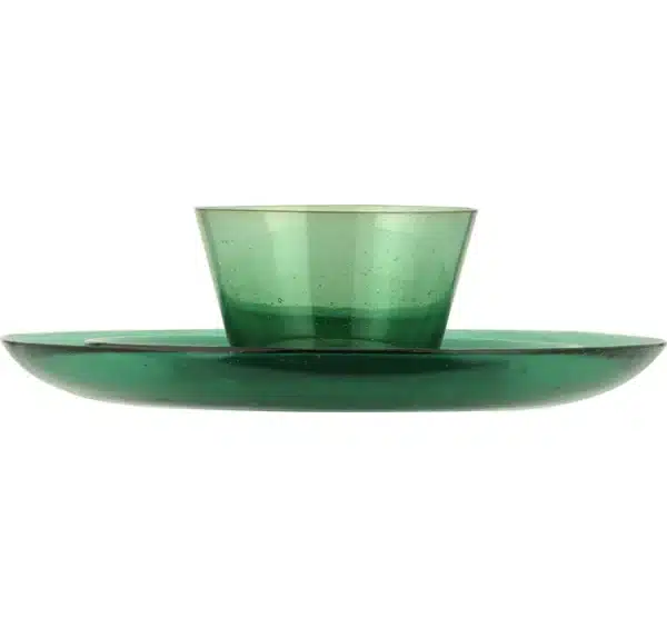 Large Handmade Glass Dinner Plate - Jade Green - Image 4