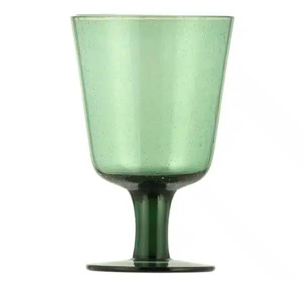 Jade Green Handmade Wine Glass