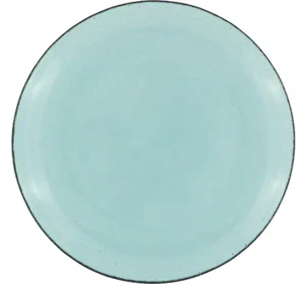 Large Handmade Glass Dinner Plate - Mineral Blue
