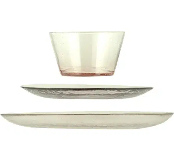 Small Handmade Glass Bowl - Old Rose - Image 6