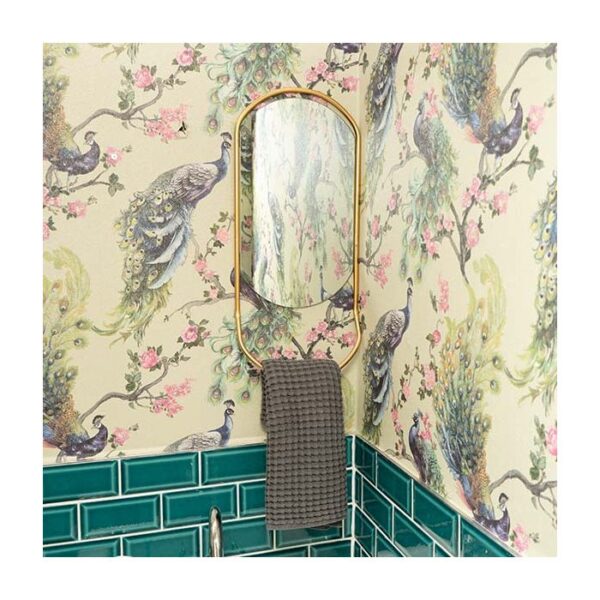 Oval Mirror with Gold Frame - Image 2