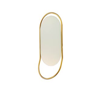 Oval Mirror with Gold Frame
