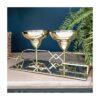 Set of 2 Gold Margarita Glasses - Image 2