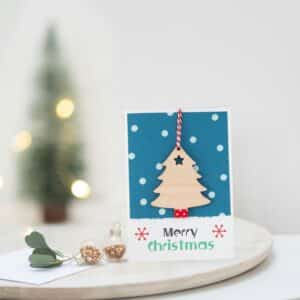 Handmade Christmas Tree Card with Keepsake Decoration