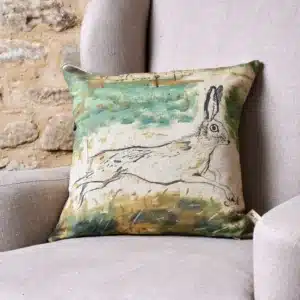 Sam Wilson 'Heathland' Square Linen Cushion