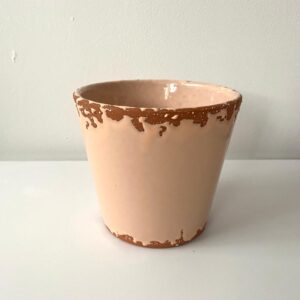 Handmade Distressed Blush Peach Plant Pot