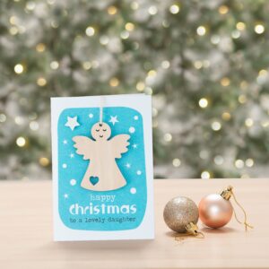 Handmade Daughter Christmas Card with Keepsake Decoration
