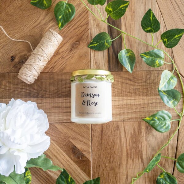 Damson & Rose Candle from Ivy & Twine (190g)