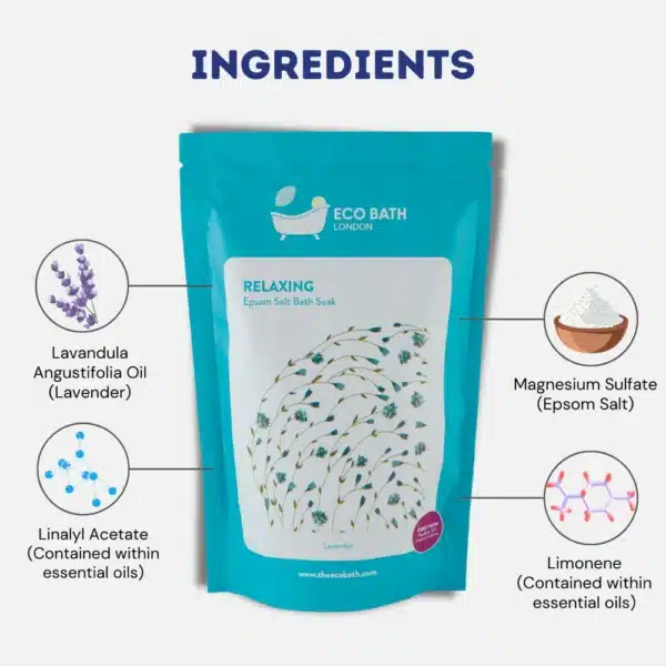 Eco Bath London Relaxing Epsom Salt Bath Soak 1000g - Image 2
