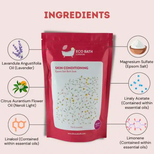 Eco Bath London Skin Conditioning Epsom Salt Bath Soak 500g - Image 2