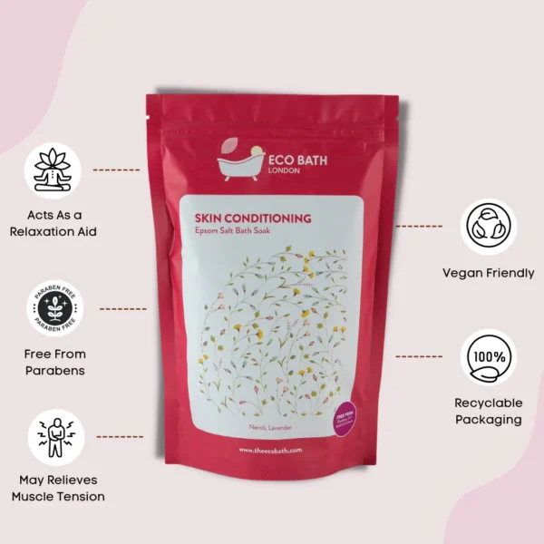 Eco Bath London Skin Conditioning Epsom Salt Bath Soak 500g - Image 3