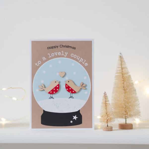 Handmade Lovely Couple Christmas Card