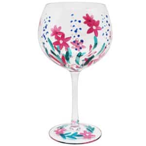 Hand Painted Wildflower Gin Glass