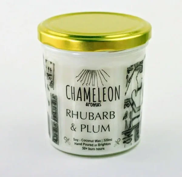Chameleon Aroma 'Rhubarb & Plum' Candle - Image 2