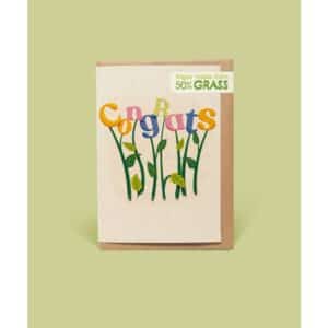 Eco Congratulations Card, Made from Grass Cuttings