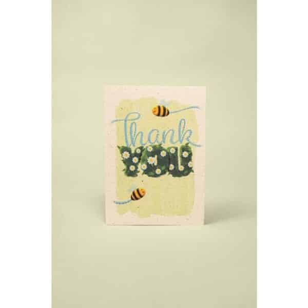 Eco Thank You Card, Made from Grass Clippings