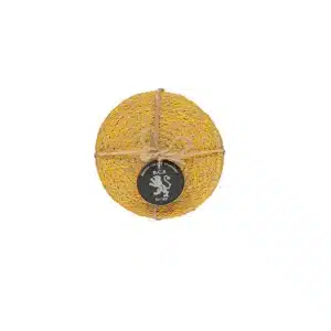 Jute Coasters In Indian Yellow/Natural, Tied Set Of 4