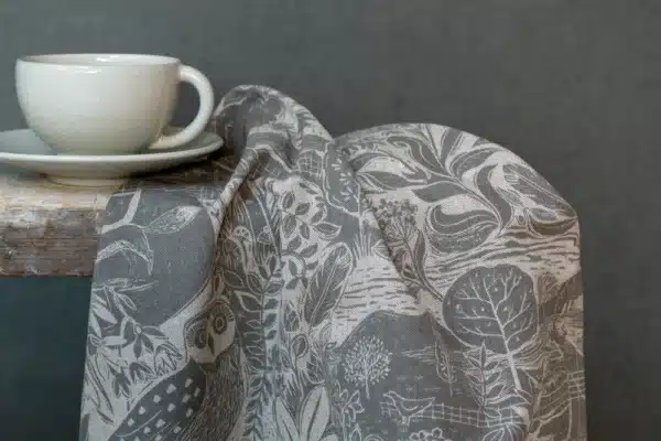 Sam Wilson 'Owl and Fox' Tea Towel