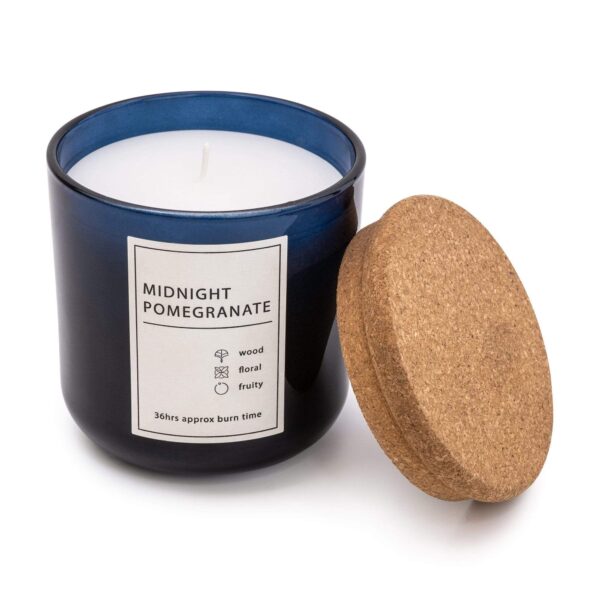 Midnight Pomegranate Candle with Cork Lid