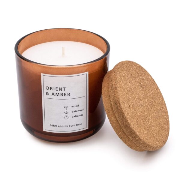 Orient and Amber Candle with Cork Lid