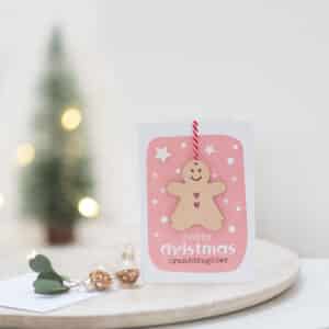 Handmade Granddaughter Christmas Card with Keepsake Decoration