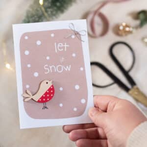 Handmade Let It Snow Christmas Card