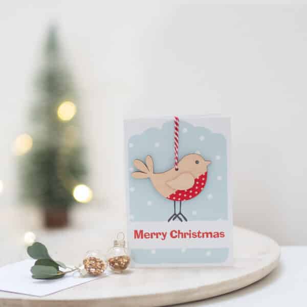 Handmade Robin Christmas Card & Keepsake Decoration