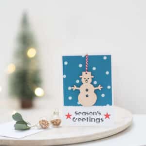 Handmade Snowman Season's Greetings Card