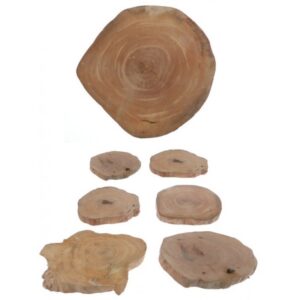 Rustic Wooden Coasters, Set of 6