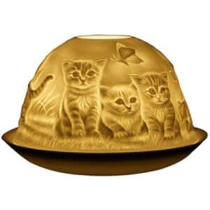 Nordic Lights Candle Shade, Kitten & Butterfly design