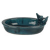 Ceramic Oval Bird Bath Blue image