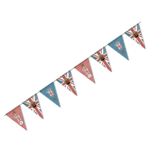 3 Meters King's Coronation Bunting - Triangle Flags (medium)