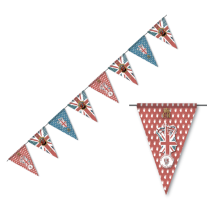 6 Meters King's Coronation Bunting - Triangle Flags (small)