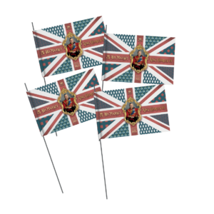 King's Coronation Celebration Flags - 4 pack (14x21cm)