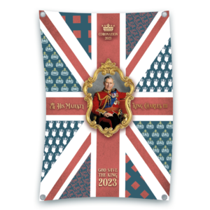 King's Coronation Vintage Flag Large - 108x180cm