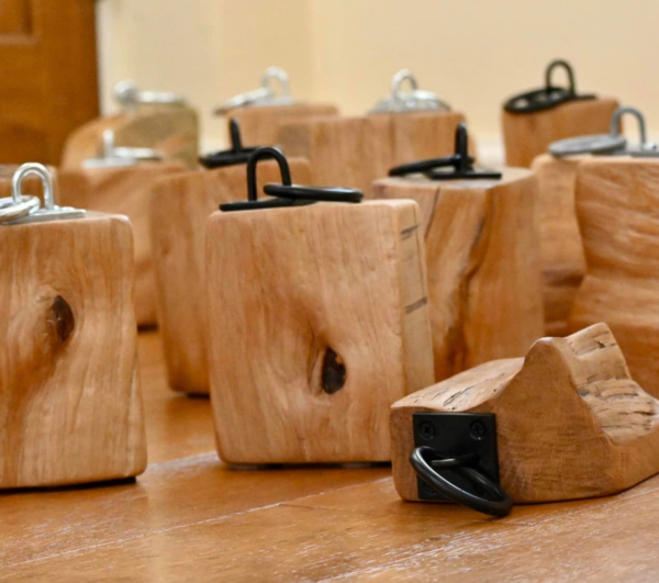 handmade oak door stops image